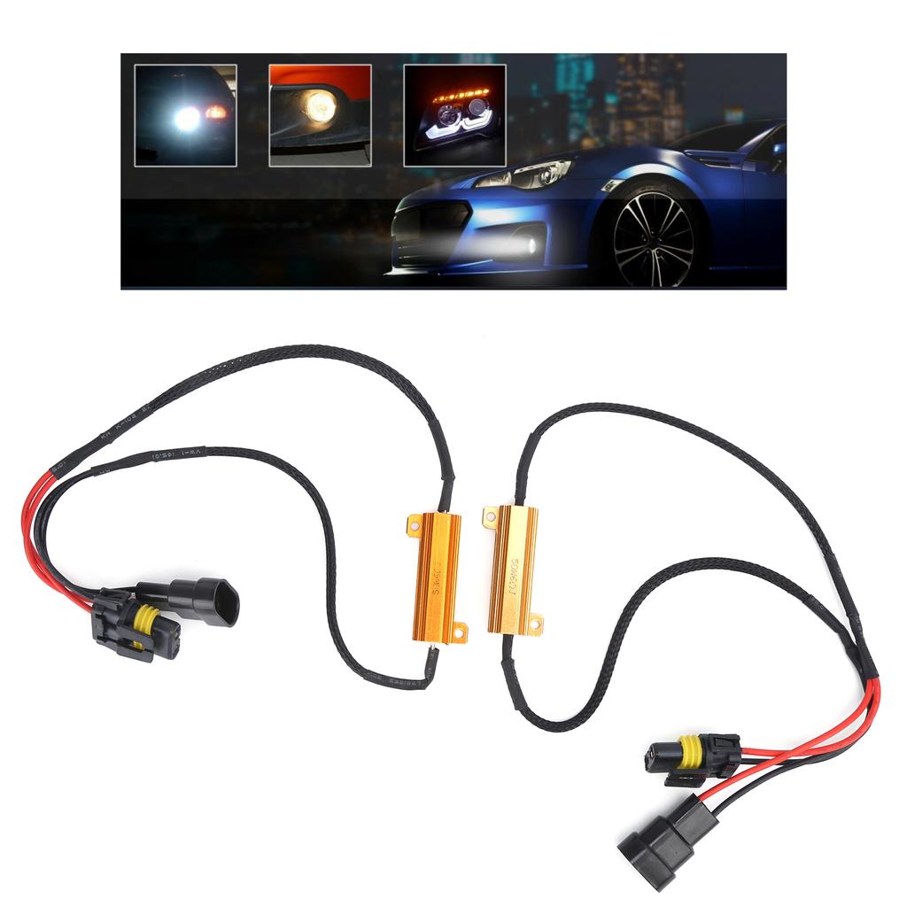 2pcs 9005 LED Load Resistor Decoder 50W 6 Ohm  for Headlight Fog Daytime Running Light
