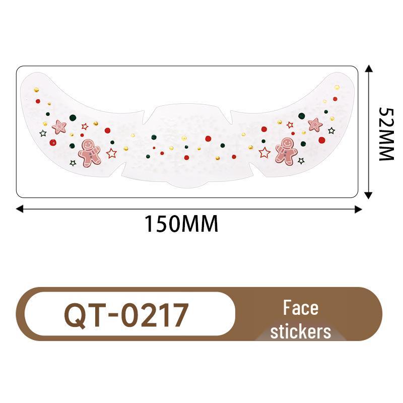 Waterproof European Freckle Tattoo Sticker—Metallic Flash Face Stickers for Christmas Makeup