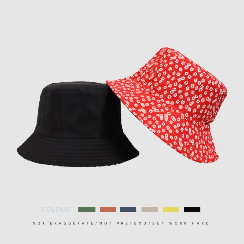 Summer Fresh Fisherman Hat Floral Print Wide Brim Sun Hat Bohemian Style