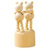Cartoon Mini Desktop Movable Puppet Figurines Home Decorations Craft Toy Gift for Kids Adult Wooden Animal Ornament