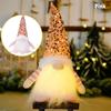 Zářící Vánoční Bezobličejový Trpaslík 30cm Dekorace na Stromek 2026 Noční Světlo Vánoční Dárek Navidad 2027 Nový Rok Domácí Dekorace