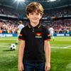 Kids Polo Shirt Short Sleeve Casual Top with National Flag Print for Boys Comfortable Fit Breathable Fabric Suitable for Everyday Wear