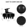 SetSail Hair Scalp Massager Shampoo Brush, Soft Silicone Scalp Scrubber with Ergonomic Handle, Dry and Wet Use, Black