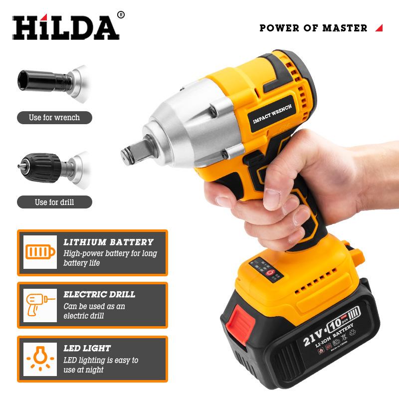 Portable Wireless Rechargeable Electric Wrench with Lithium Battery for Car Repair