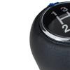 Peugeot 206 / 206+ Gear Shift Knob BLACK LEATHER + BLUE THREAD 5 SPEED