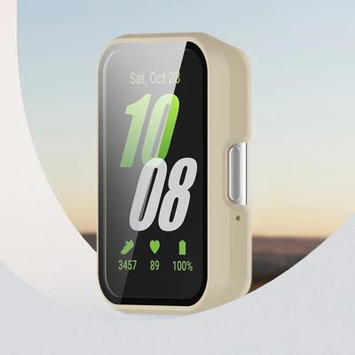 PC Uhrengehäuse Smartwatch Schutzhülle mit gehärtetem Glas Sturzsicher Staubdicht für Samsung Galaxy Fit 3 SM-R390