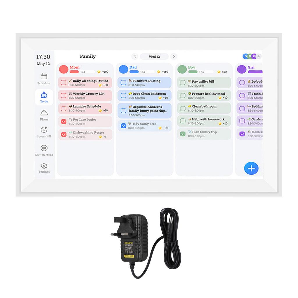 15,6 Zoll Digitaler Smart Kalender Aufgabenplan 1080P FHD Interaktiver Touchscreen Wand-Schreibtischmontage Elektronischer Smart Familienplaner