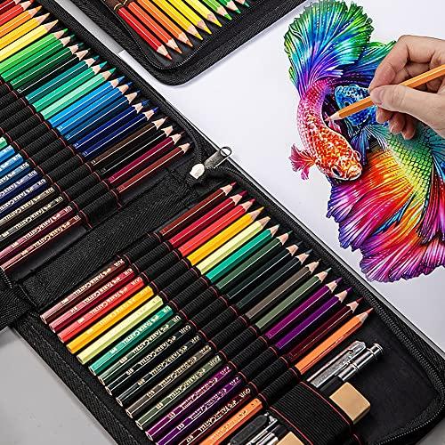 Große Kapazität Buntstiftetui, Tragbares Federmäppchen mit 36/72 Fächern, Wasserabweisend, Multifunktionales Federmäppchen, Stiftetui, Stiftebeutel, Stifthalter