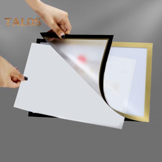 A5/A6 Magnetic Sign Holder Wall Mounted Self-Adhesive Photo Display Frame Transparent PVC Picture Document Paper Poster Artwork Painting Holder