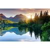 Mountain Lake Sunset Wall Mural Nature Forest Landscape Wallpaper Home Decor