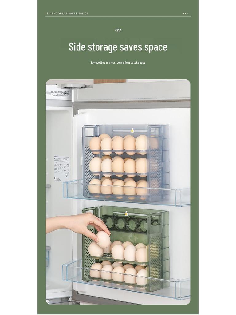 Multi-Layer Egg Storage Box - Fresh-Keeping, Anti-Fall, Food Grade, Handheld with Timer