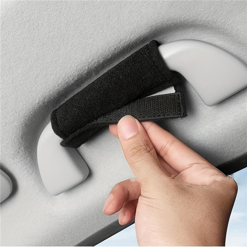 Soft Plush Car Roof Armrest Non-slip Car Handle Protector Pull Handle Cover Ceiling Handle Protective Cover Auto Interior Supply