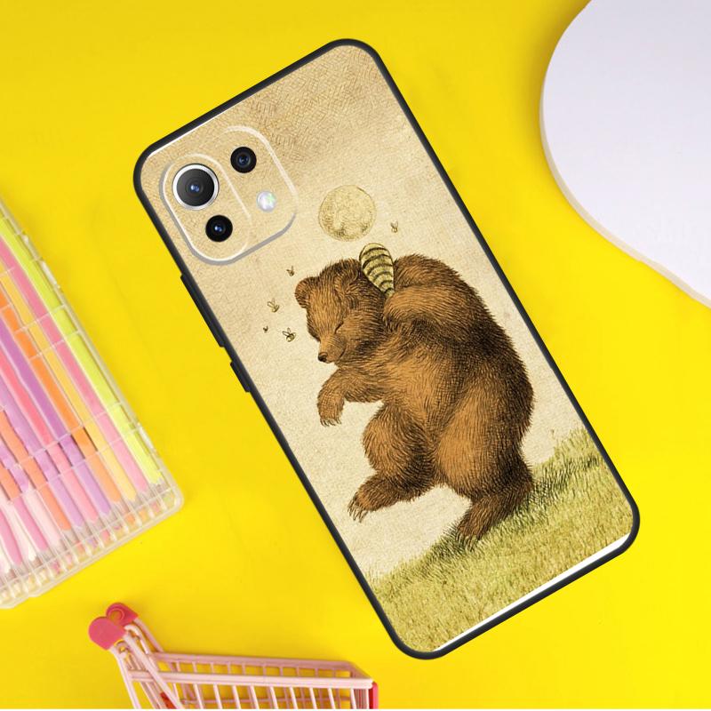 Cute Cartoon Bear Cover For Xiaomi 14 13 Ultra 11T 12T 13T 14T Pro POCO X7 Pro X3 X5 F3 F5 F6 M6 X6 Pro Case