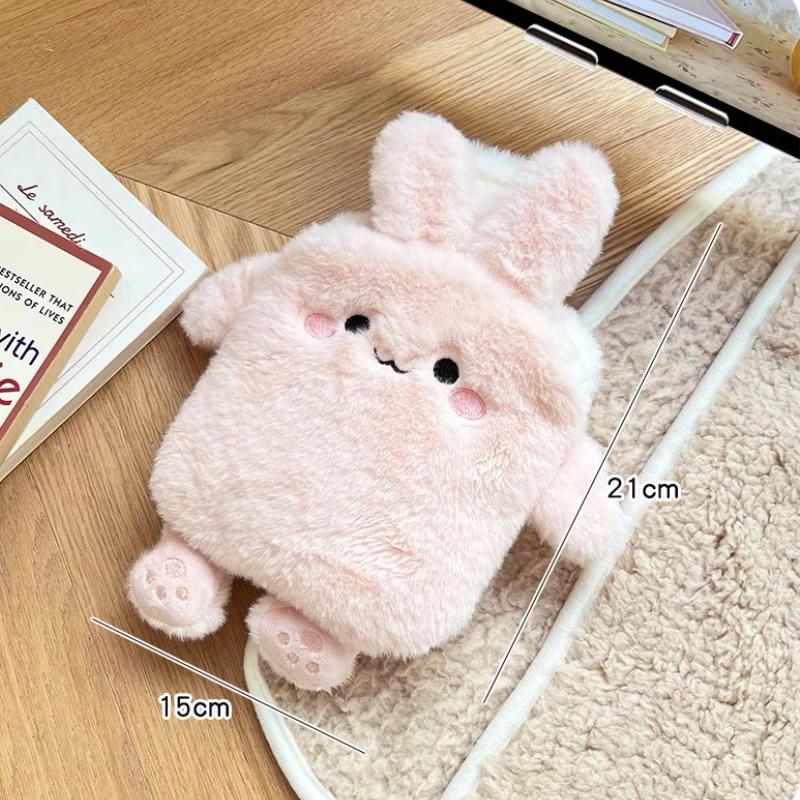 Kawaii Hot Water Bags Cute Plush Rubber Hand and Foot Belly Warmer Explosion-proof Hot Water Bottles for Women Period Pain