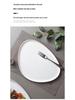 Light Luxury Japanese Ceramic Triangle Plate - Elegant Western-Style Dinnerware for Home or Commercial Use