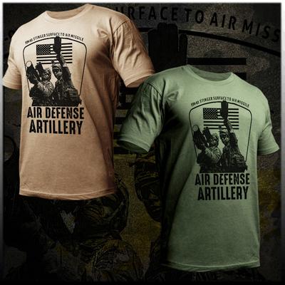 T-Shirt Artiglieria Antiaerea Plotone Stinger Missili Terra-Aria T-Shirt da Combattimento