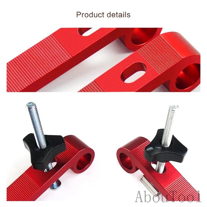T Track Aluminum Alloy Wood Clamp Rail Slide Slot Stopper M8 Screw Positioning Limiter Miter Clip Fixed Clamp Woodworking Tools