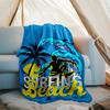 Surf Theme Printed Blanket - Perfect for Couch, Bed, Travel & Outdoor Use | Machine Washable, Cozy & Durable.