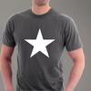 Black Star White Star T-Shirt Grey Star Politics Lone Star Retro Tee