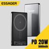 Essager Тонкий беспроводной Power Bank 5000 мАч, быстрая беспроводная зарядка, магнитное внешнее зарядное устройство Powerbank для iPhone 15, 14, 13, 12