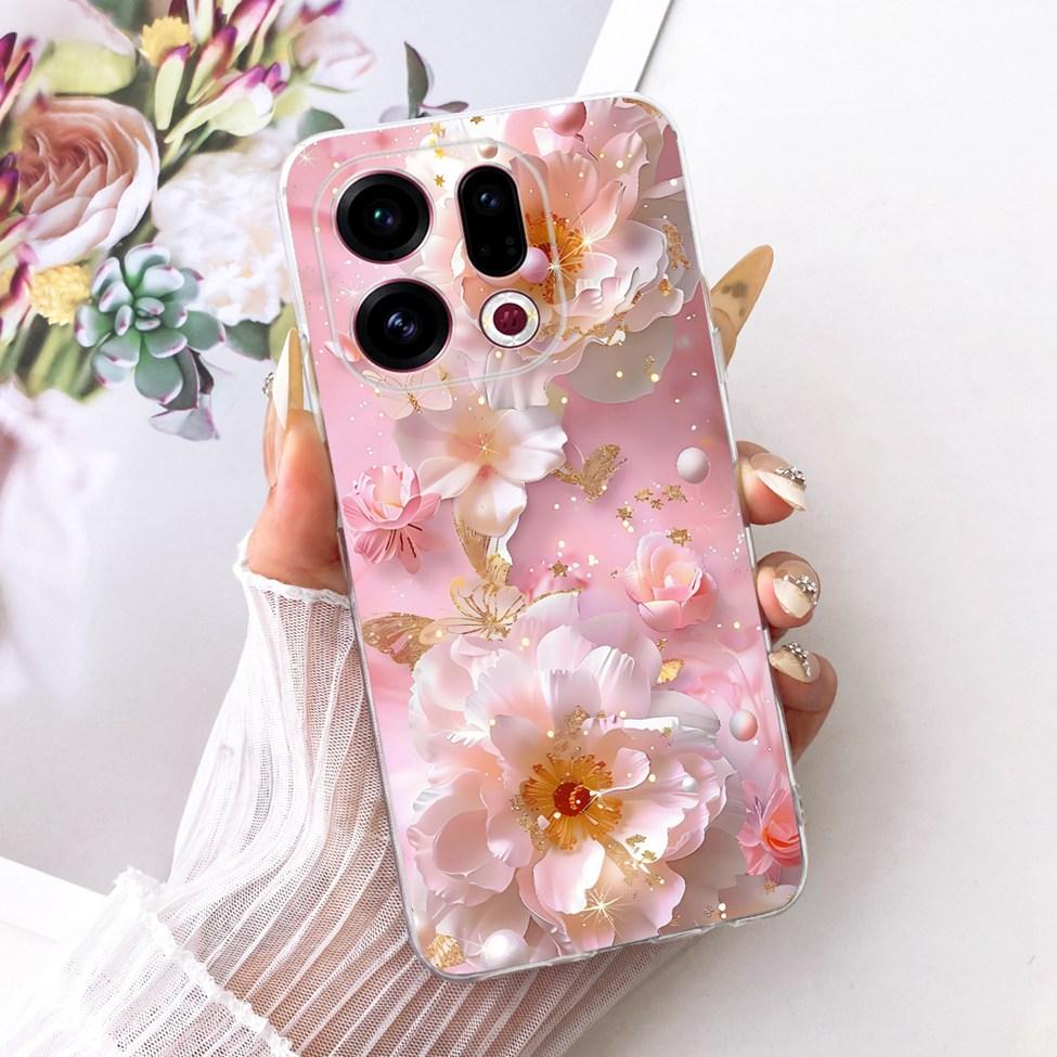 Clear For Oppo Find X9 Case Cover Cute Cat Fashion Butterfly Luxury Painted Soft Casing For Oppo CPH2797 PLJ110
