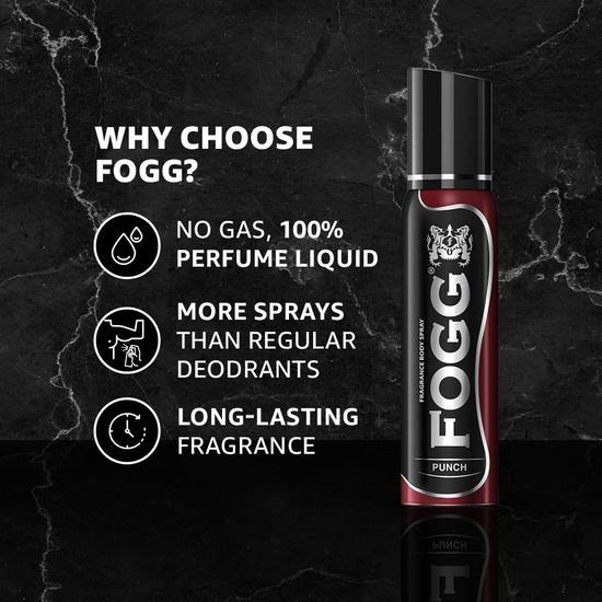 FOGG Punch No Gas Deodorant für Männer, lang anhaltendes Parfüm-Körperspray, 150 ml