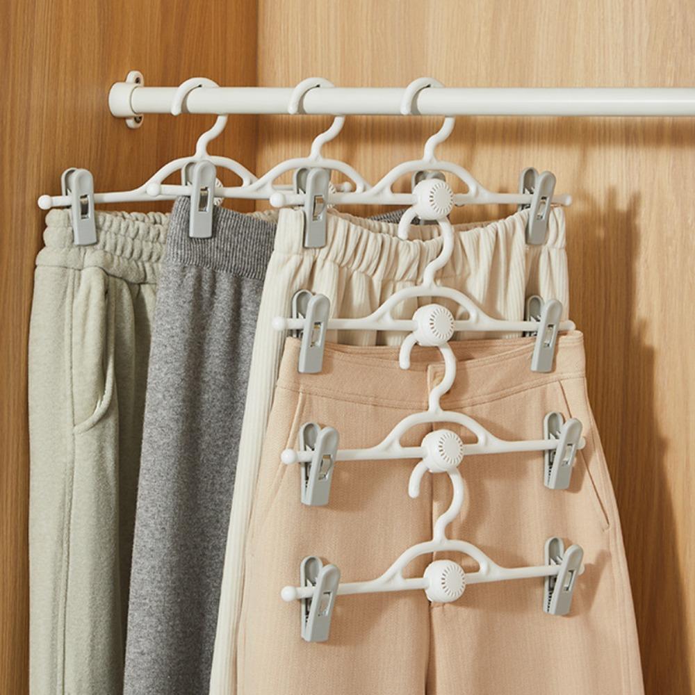 

Регулируемые зажимы для брюк экономят место, органайзер для гардероба, прочная вешалка для юбки