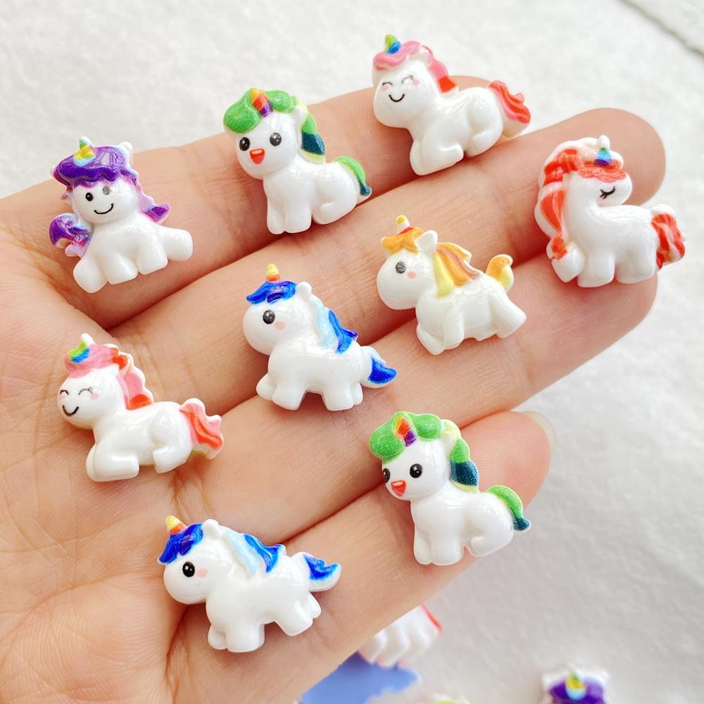 

20Pcs Cute Cartoon Unicorn Pony Flat Back Resin Scrapbooking DIY Jewelry Craft Decoration Accessorie