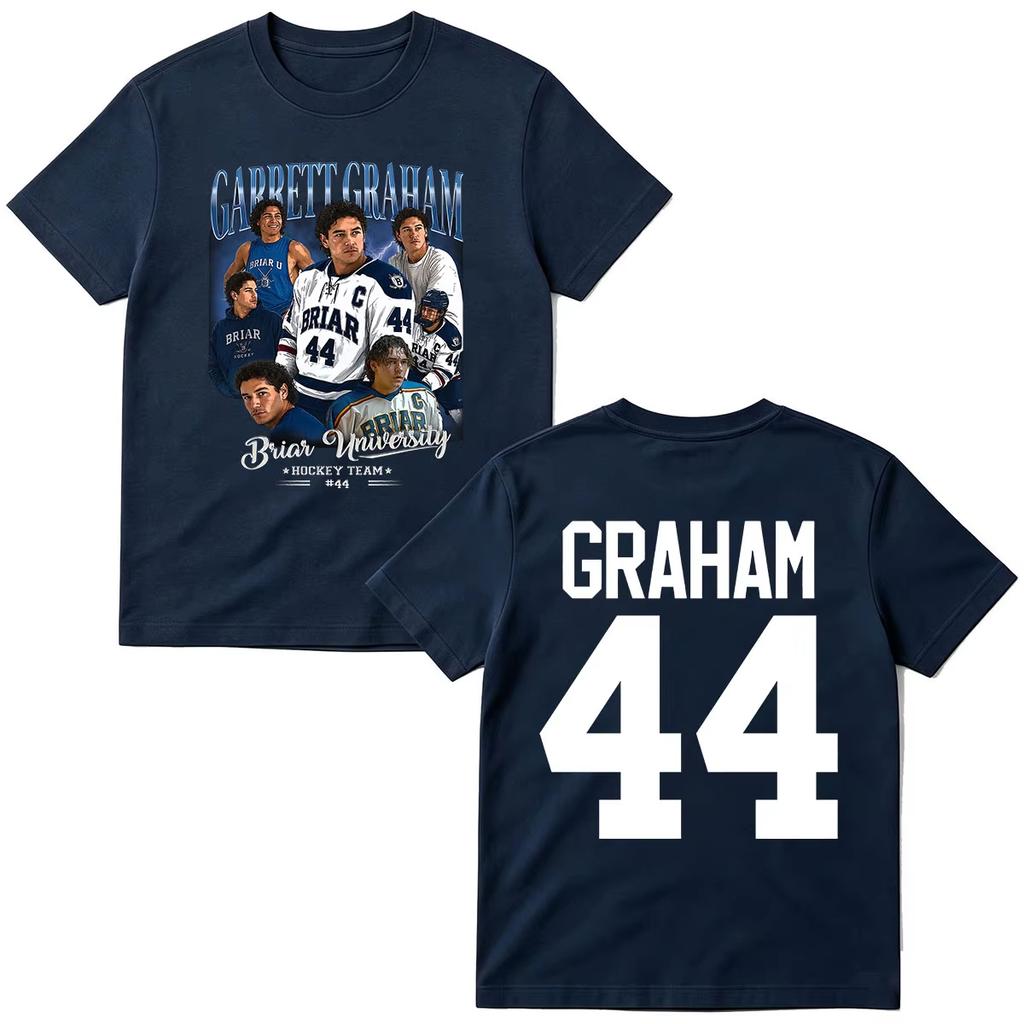 2026 Zomer Unisex Vintage Top Mode T-shirt Buiten de Campus Garrett Graham 44 T-shirts Briar University Hockey T-shirt Gotische Katoenen Oversized T-shirts