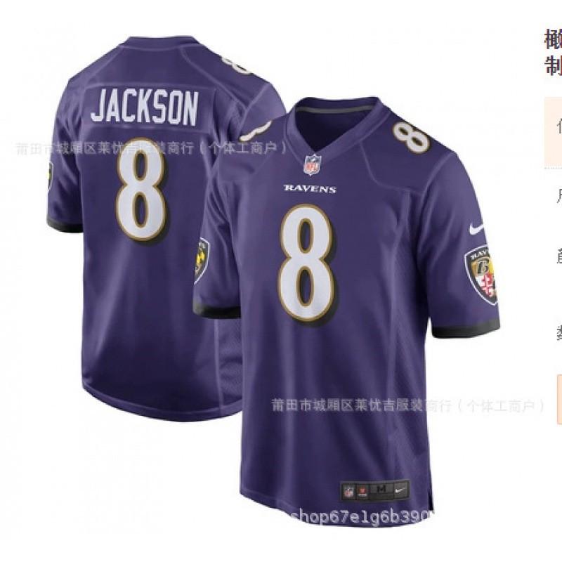 Baltimore Ravens 8 Jackson Football Jersey Men Women Sports Game Shirts S-XXXL