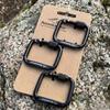3pcs Durable Square Carabiner Portable Snap Clip Hook New Outdoor Camping Hiking Keychain