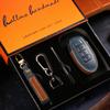 Leather Key Bag for Nissan Teana, Qashqai, and Kicks - Cowhide Protective Shell Cover
