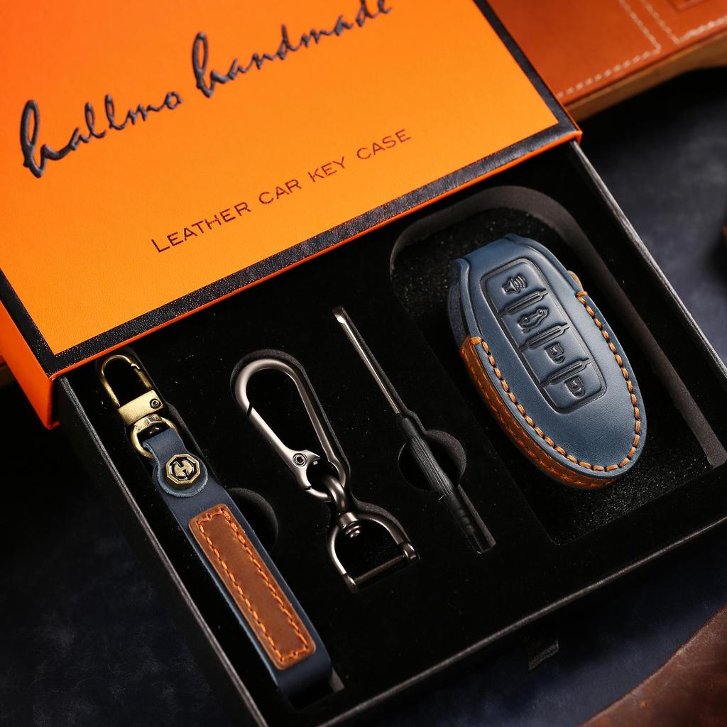 Kožené pouzdro na klíče pro Nissan Teana, Qashqai a Kicks - ochranný kryt z hovězí kůže