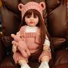 Realistic Reborn Baby Dolls Betty 22 Inch Silicone Vinyl Full Body Newborn Dolls Girl with Long Hair Lifelike Reborn Toddler Dolls Kid's Birthday Gift