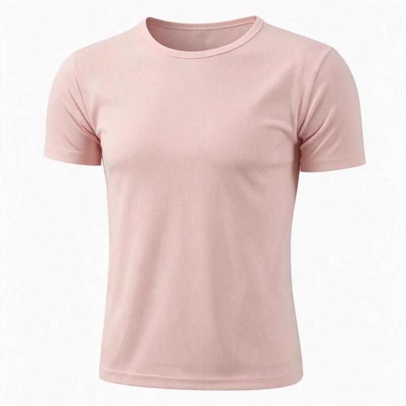 Men's Solid Color Mesh Quick Drying T-shirt Round Neck Short Sleeved Sports Top Summer Fitness Running Casual Base Shirt Unisex