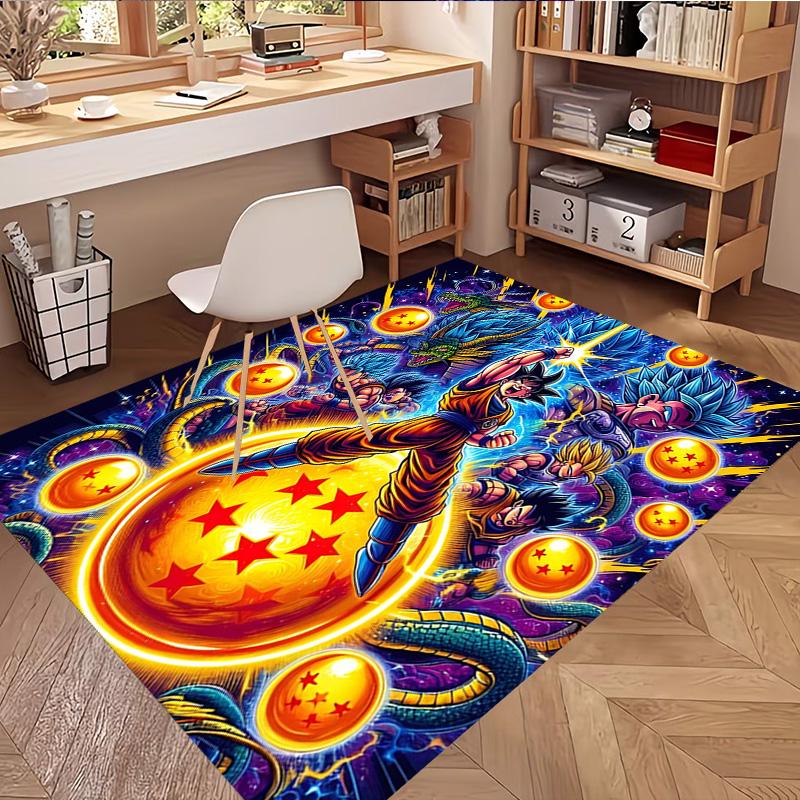 DRAGON BALL Print Rug, Washable Floor Carpet, For Entryway Dorm Laundry Room Office Study, Home Decor Birthday Christmas Gift