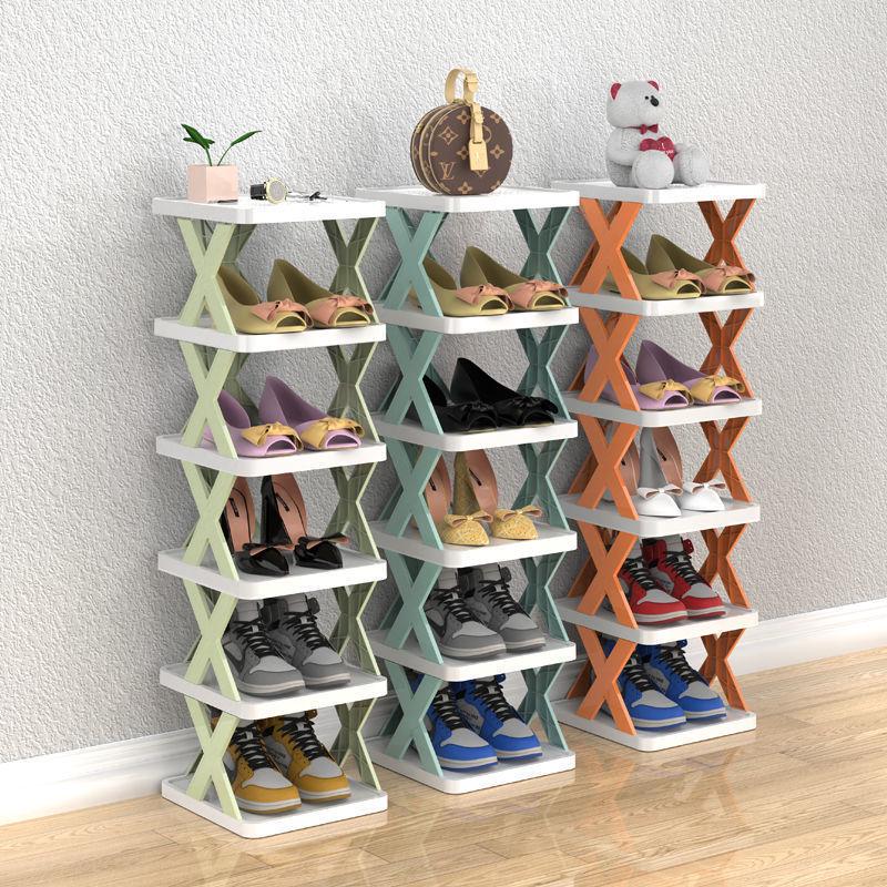 Foldable X-Shaped Multi-Layer Shoe Rack for Home, Balcony, or Dorm Storage