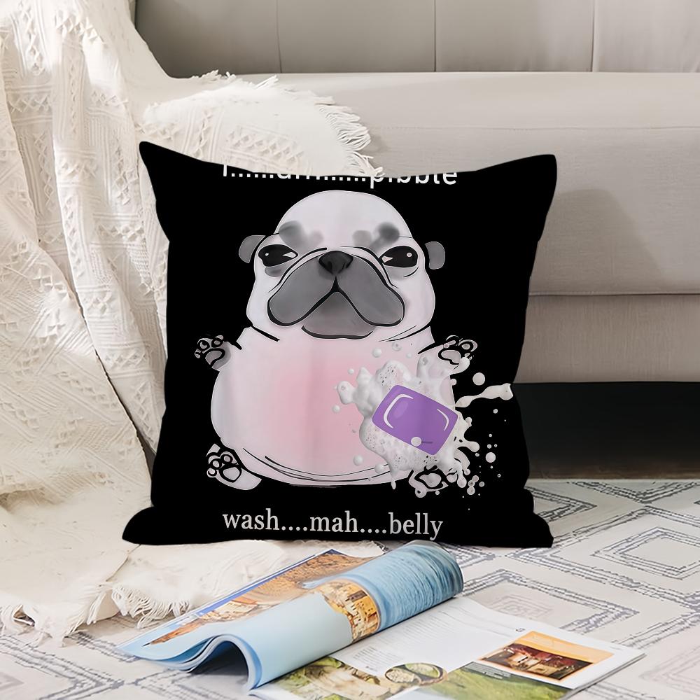 Mode print Pibble Was Mijn Buik Kussenhoes Kantoorkussens Geschikt Voor Bank Auto Slaapkamer Decoratieve Kussenhoes 60x60cm