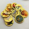 Twelve zodiac signs, color printing, Scorpio gold-plated color printing commemorative medal, Love Gemini decoration gold coin Libra coin, gift box set