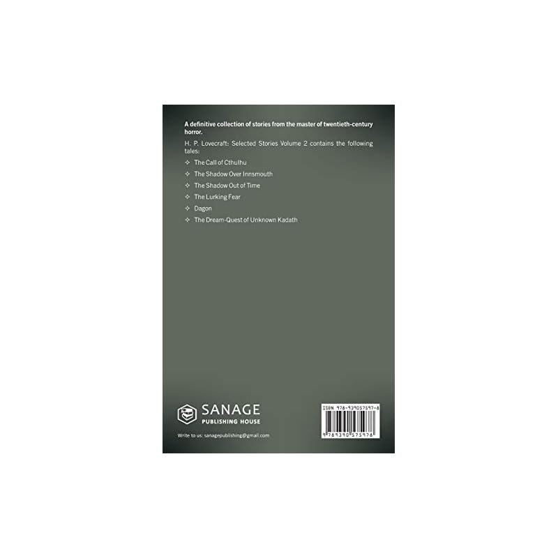 H. P. Lovecraft Selected Stories Vol 2 H. P. Lovecraft Selected Stories Vol 2