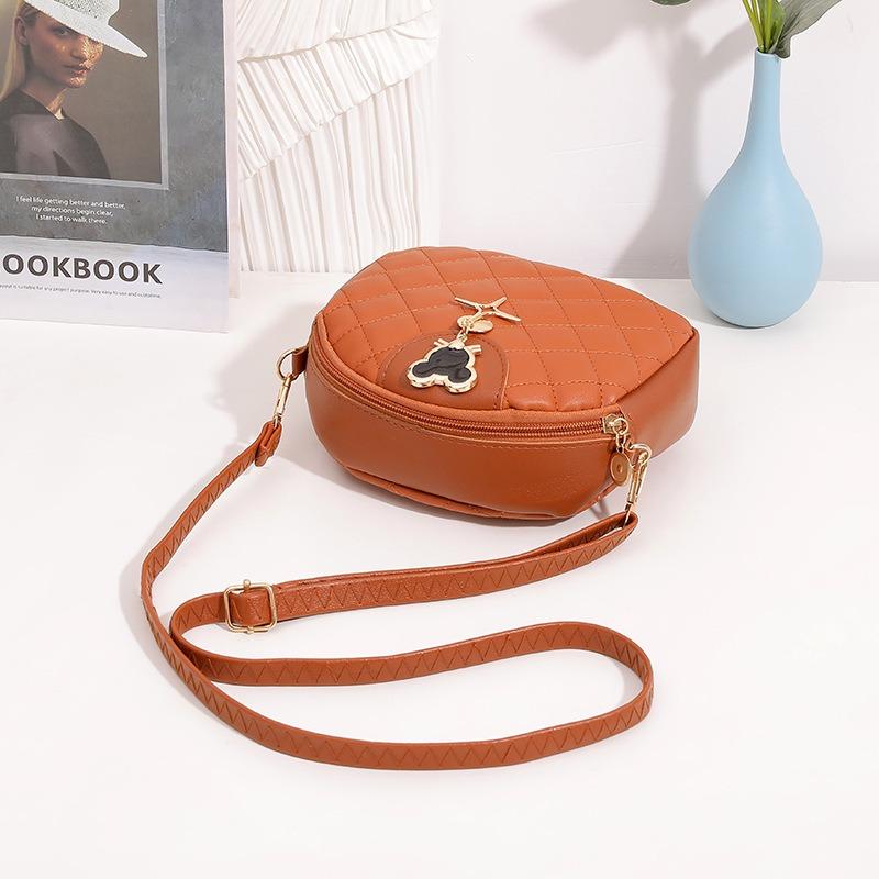 New women's diamond small round bag fashion embroidered women's bag shoulder messenger bag feeling bag one piece