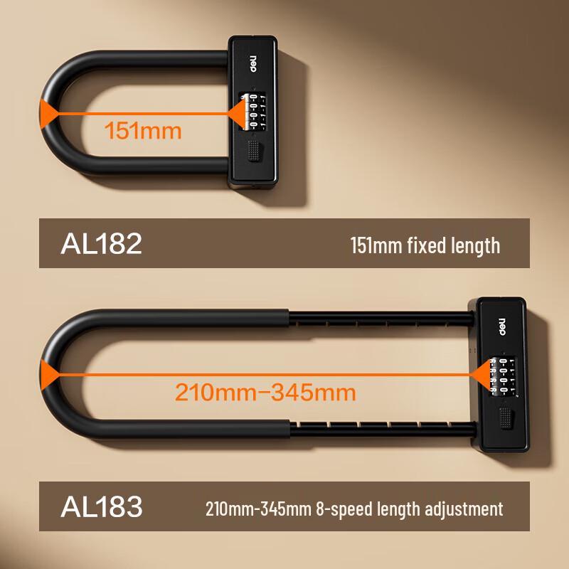 Deli U-Shaped Glass Door Smart Lock