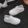Platform white shoes women's autumn new leather versatile sports and leisure shoes comfortable soft sole lightweight board shoes
