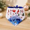 Holiday Pet Neckwear, Soft Christmas Neckerchief Cartoon Printed Dog Scarf Collar for Picture Days, Party Wear and Seasonal Style