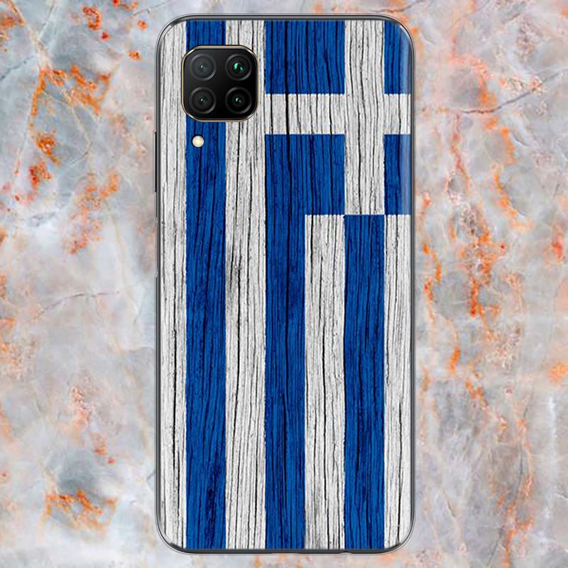 Greece Greek national flags For Huawei Mate 40 30 20 20X 10 RS P Smart 2021 2020 Z S Pro Plus Lite 2019 Phone Case Shell