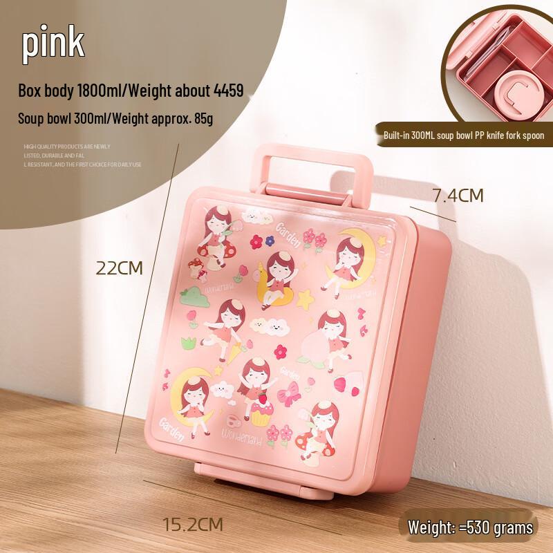 ZISIZ Cartoon Kids Portable Lunch Box