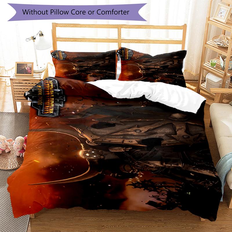 3pcs Total War Bedding Set Duvet Cover Closure Includes 1 Duvet Cover & 2 Pillowcases, Soft and Comfortable for All Seasons.