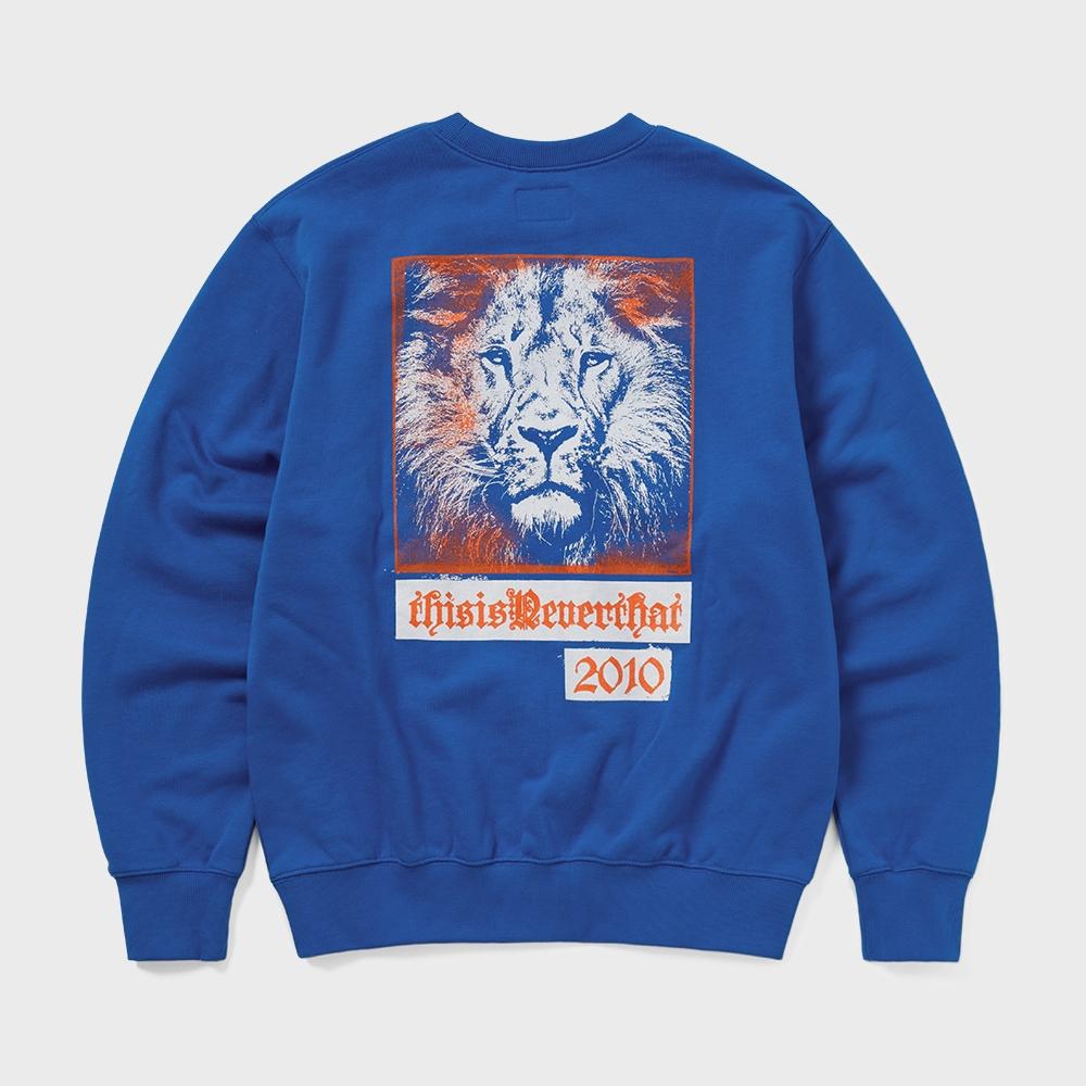 ThIs Is Never That Lion 2010 Crewneck Blue S