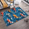 Colorful Koi Fish Carpet with Blue Water Design, Modern Home Decor Suitable for Use As an Anti-slip for Living Room Bedroom Sofas