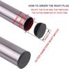 10pcs Tube Pipe Inserts Plug 45mm Round Plastic Plug Round Plastic Plug End Cap Black 1 3/4 Inch Pipe Tubing End Cap Furniture